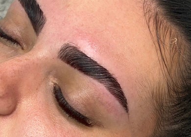 Eyebrow enhancement at luxenhanced in Radcliffe, England for full, natural brows.