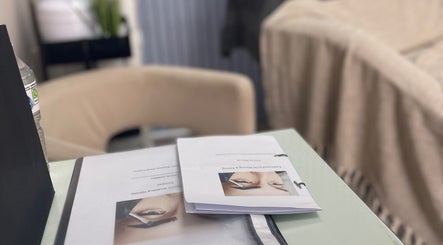 Relaxing beauty room setup at Beauteous in Southampton, England, GB with treatment materials on display.