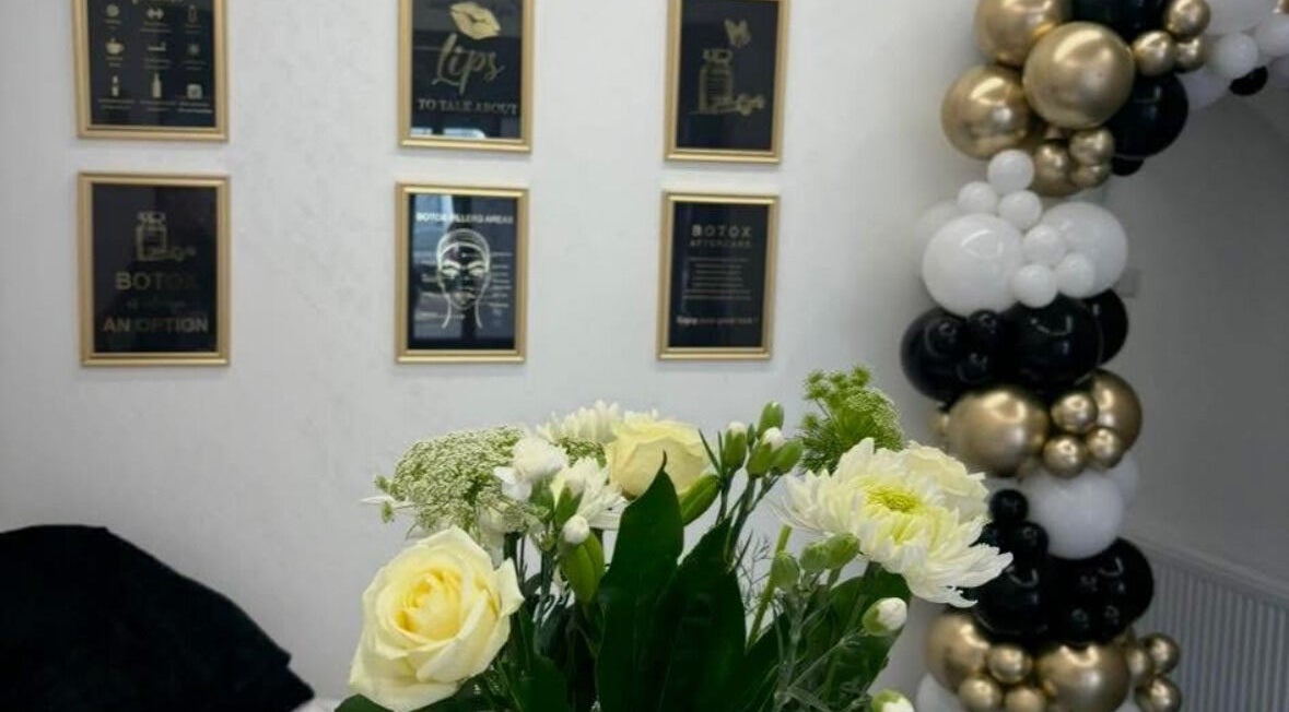 Elegant floral and modern decor at T H Nails in Barnsley, England, GB.