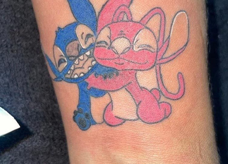 Detailed colorful tattoo design at JT’s Tattoo Studio, Cape Town, Western Cape, ZA showcasing cartoon characters.