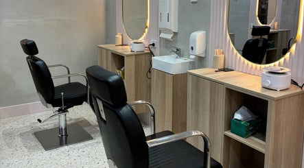 Modern salon chairs in Lash & Brows Palace, Clarkson, Western Australia, AU, offering relaxing beauty treatments.