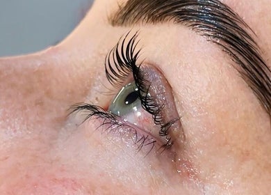 Close-up of expert lash extensions at Lash & Brows Palace, Clarkson, Western Australia, AU.