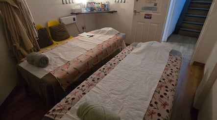 Relaxing dual massage beds at WS Thai Table Massage, Croydon, England, GB, ready for a soothing experience.