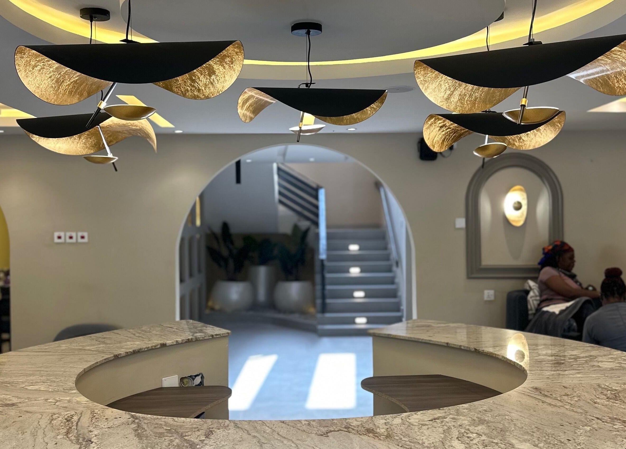 Stunning interior at Polish’d Nails and Beauty Bar in Accra, Greater Accra Region, GH showcasing modern decor.