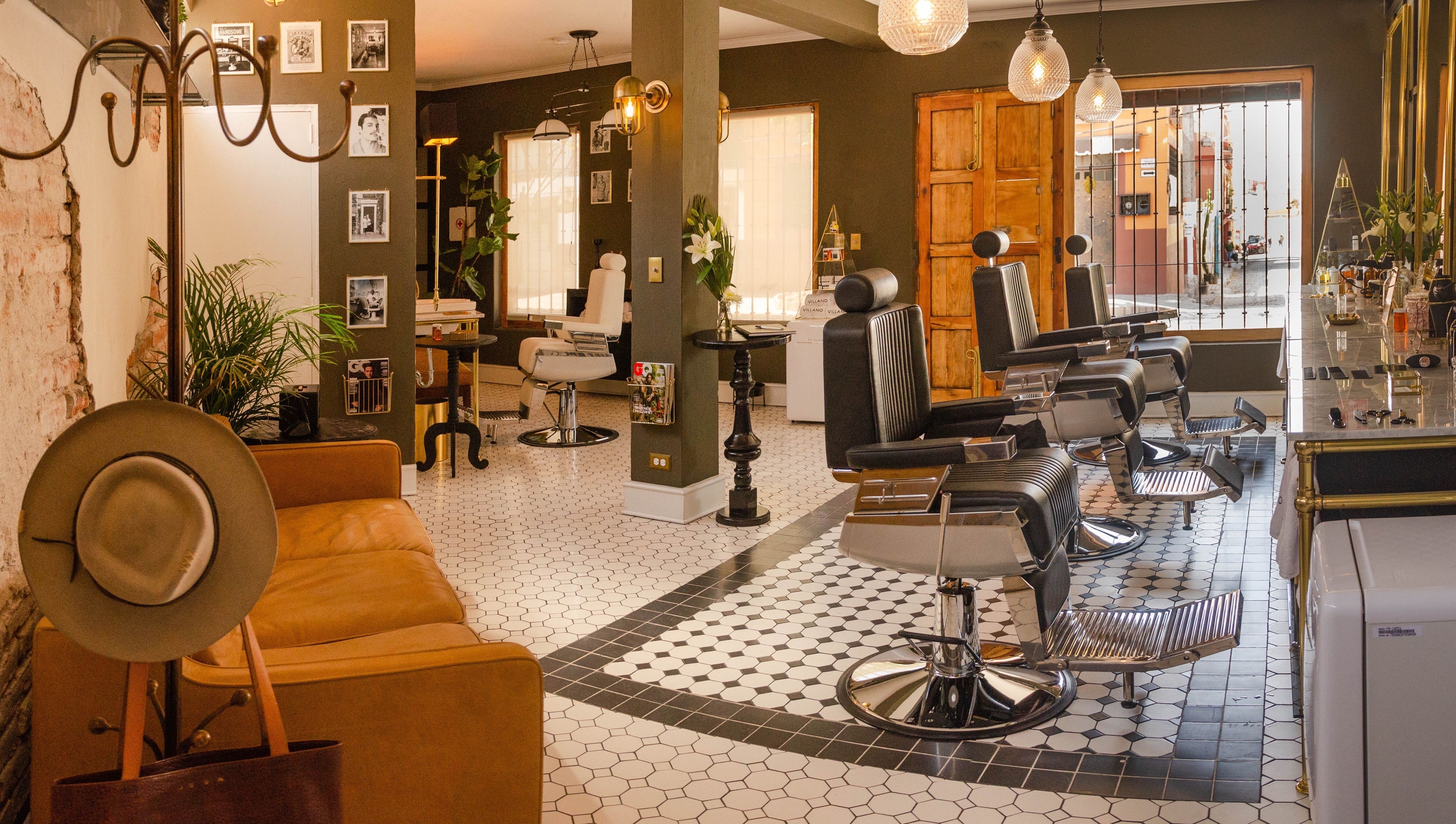 Elegant salon interior at VILLANO SAN MIGUEL in San Miguel De Allende, Guanajuato, MX.