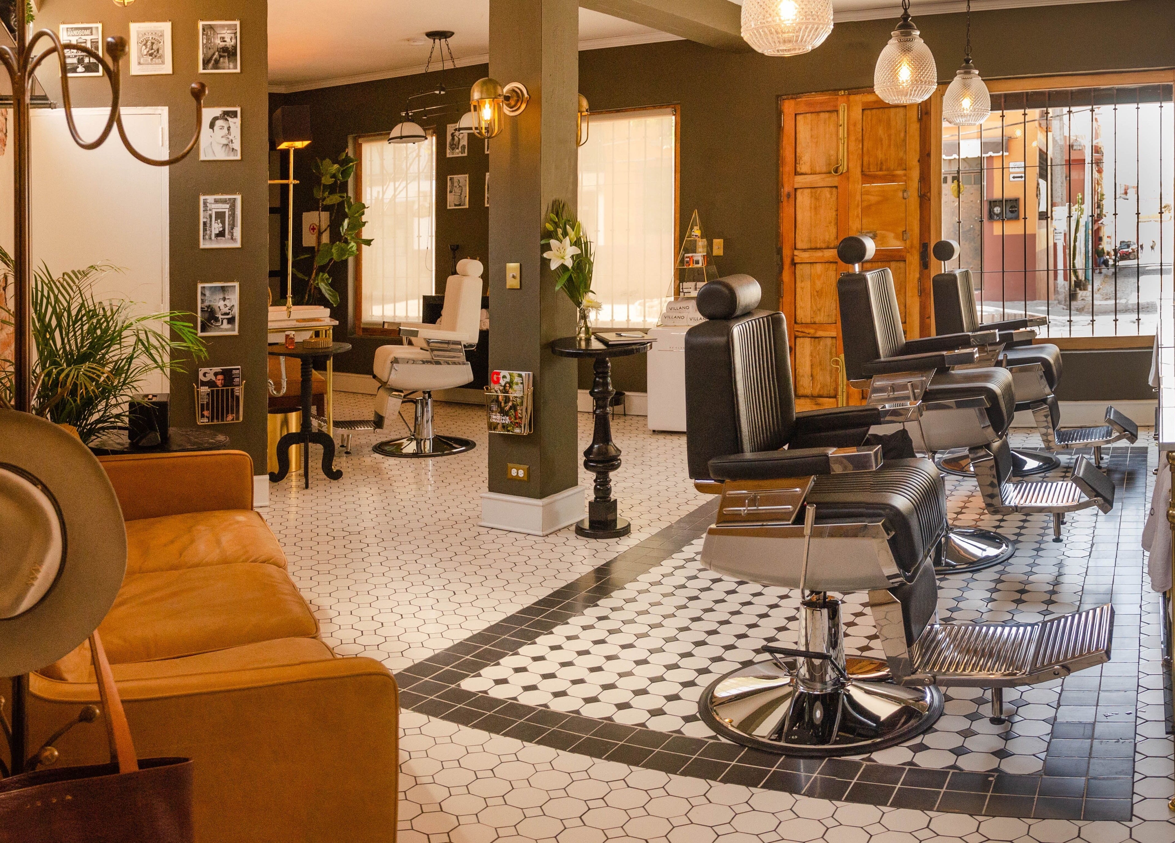 Elegant salon interior at VILLANO SAN MIGUEL in San Miguel De Allende, Guanajuato, MX.