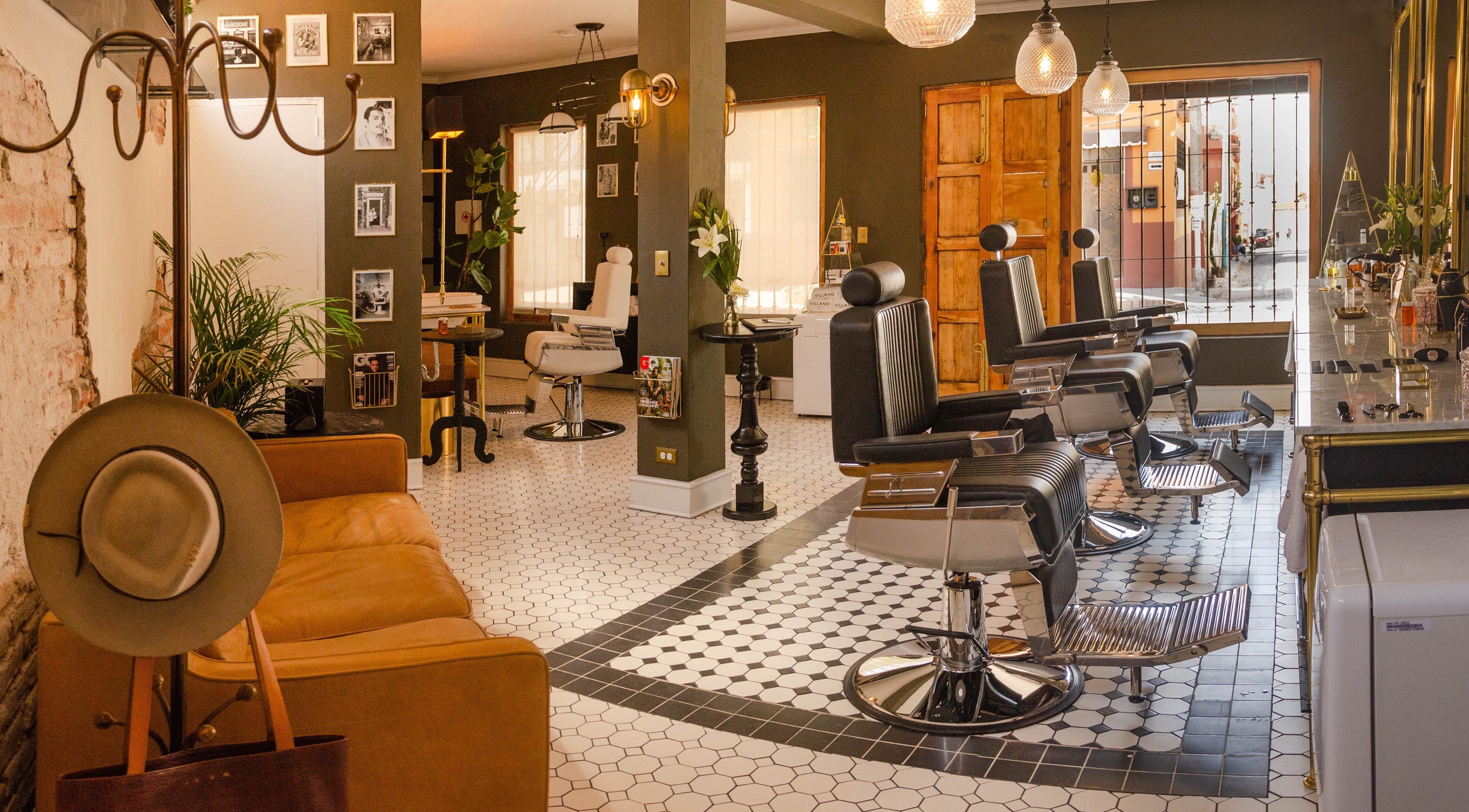 Elegant salon interior at VILLANO SAN MIGUEL in San Miguel De Allende, Guanajuato, MX.