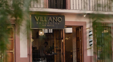 Entrance of VILLANO SAN MIGUEL barbershop in San Miguel De Allende, Guanajuato, MX.