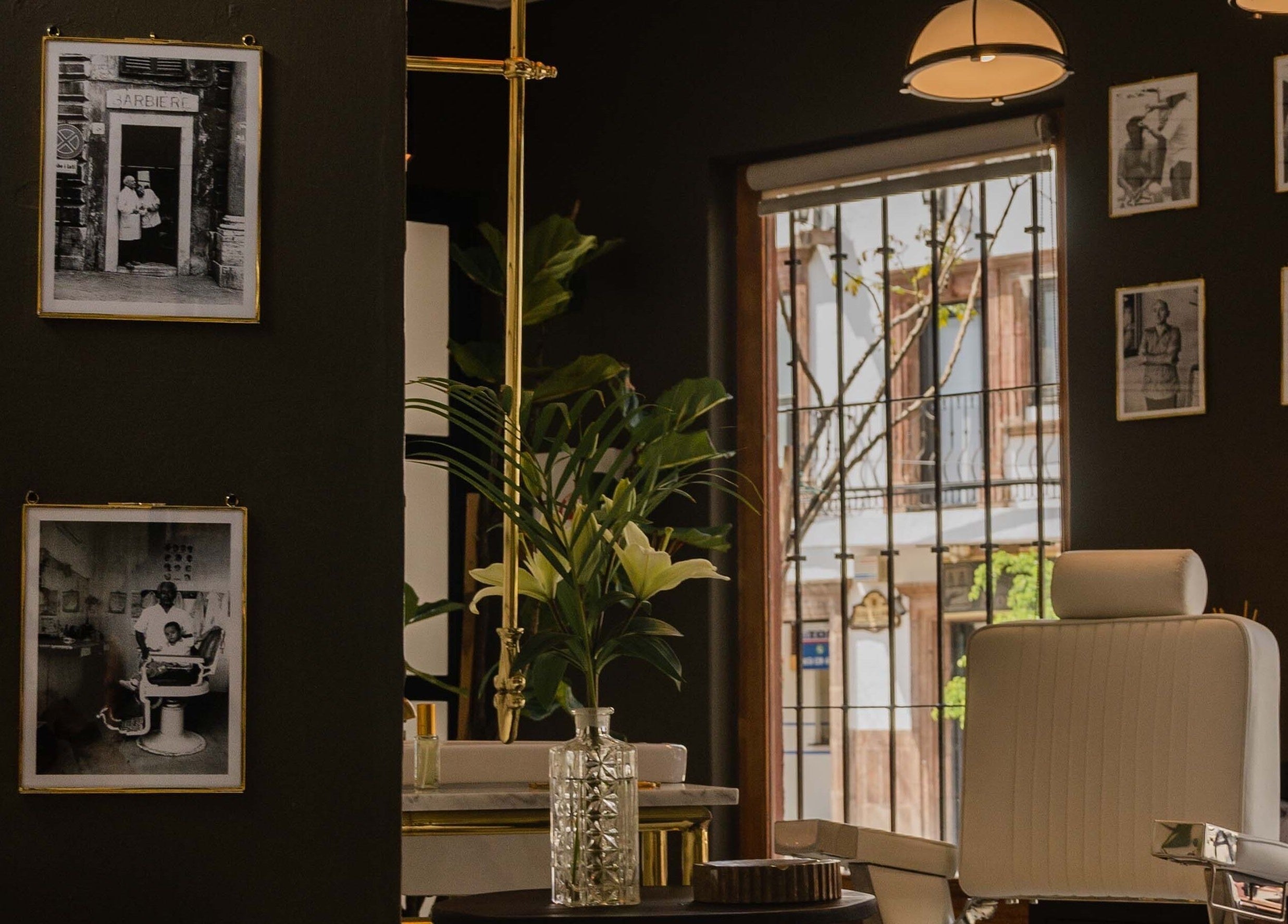 Chic interior of VILLANO SAN MIGUEL spa lounge in San Miguel De Allende, Guanajuato, MX with vintage decor.