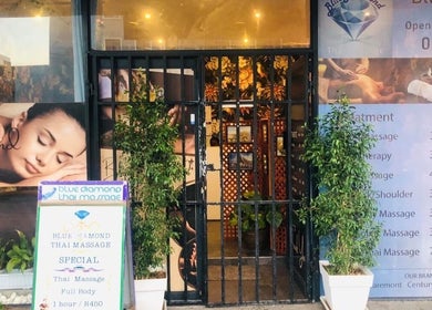Entrance of Blue Diamond Thai Massage at 303 Main Road, Sea Point, Cape Town, Western Cape, ZA.