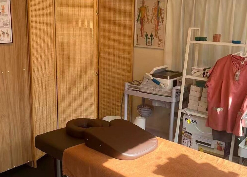 新一整体院治疗室内景，位于东京丰岛区，展现温馨专业的氛围。