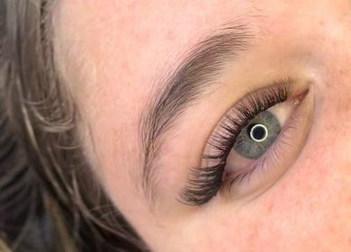 Close-up of eyelash extensions at Beauty Dng, Cape Town, Western Cape, ZA.