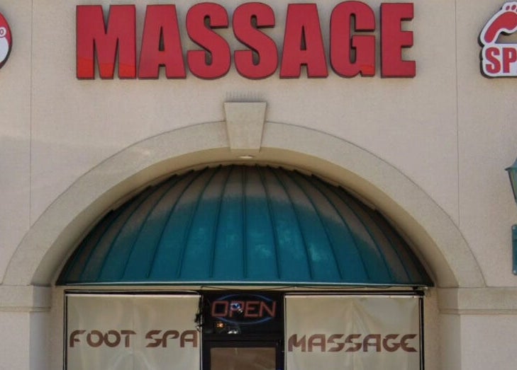Entrance of Durango Massage in Las Vegas, Nevada, US showcasing inviting spa ambiance.