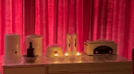 Tranquility spa equipment setup with calming candles in Stratton, Western Australia, AU.