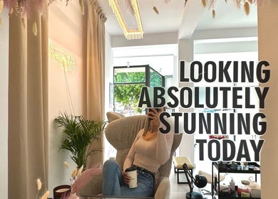 Modern salon interior with motivational mirror at Cloud7 Nails & Beauty, Paphos, Paphos, CY.