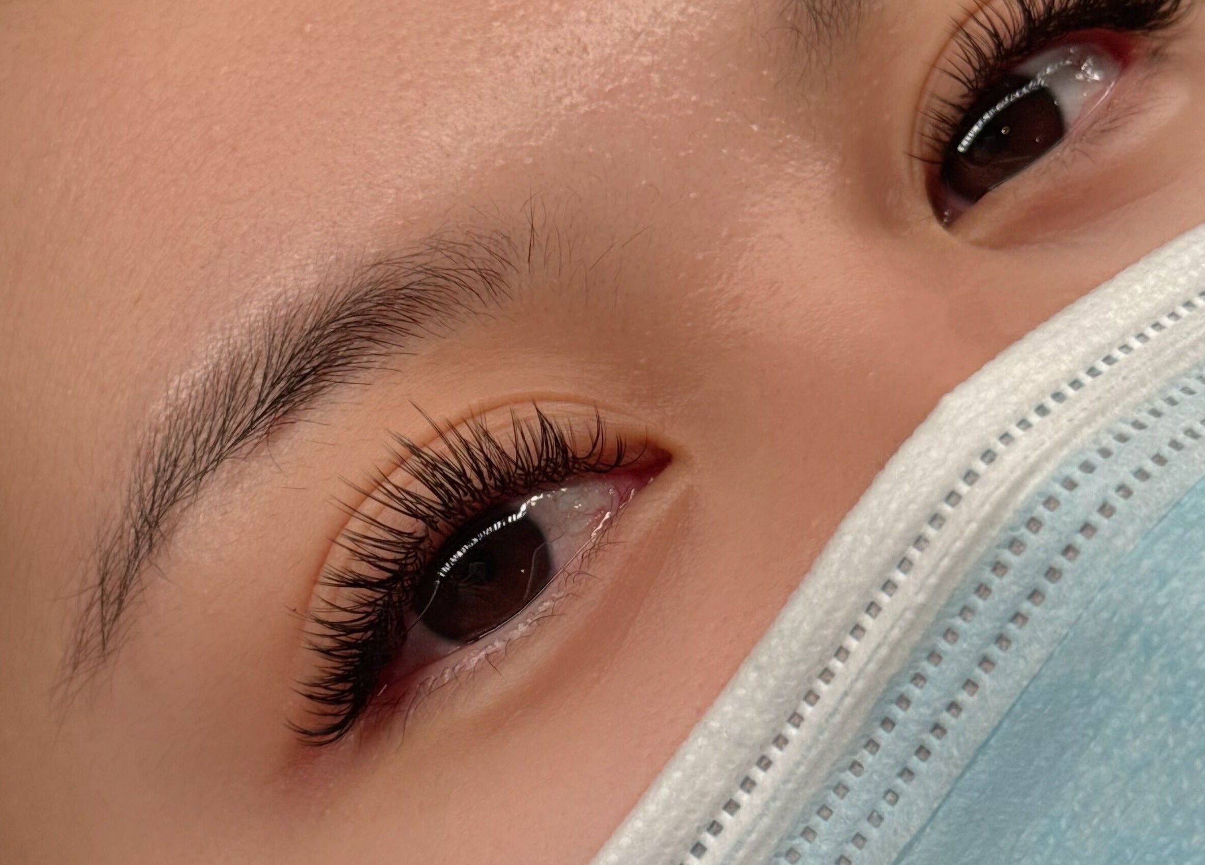 Close-up of expertly done lashes at Get Lashed, Petaling Jaya, Selangor, MY.