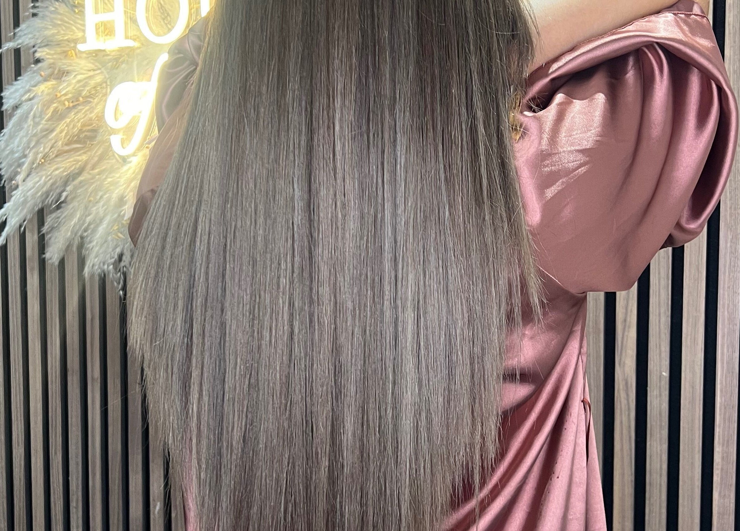 Glossy long hair at House of L.A @ Jays escape, Stanstead Abbotts, England, GB, showcasing salon elegance.