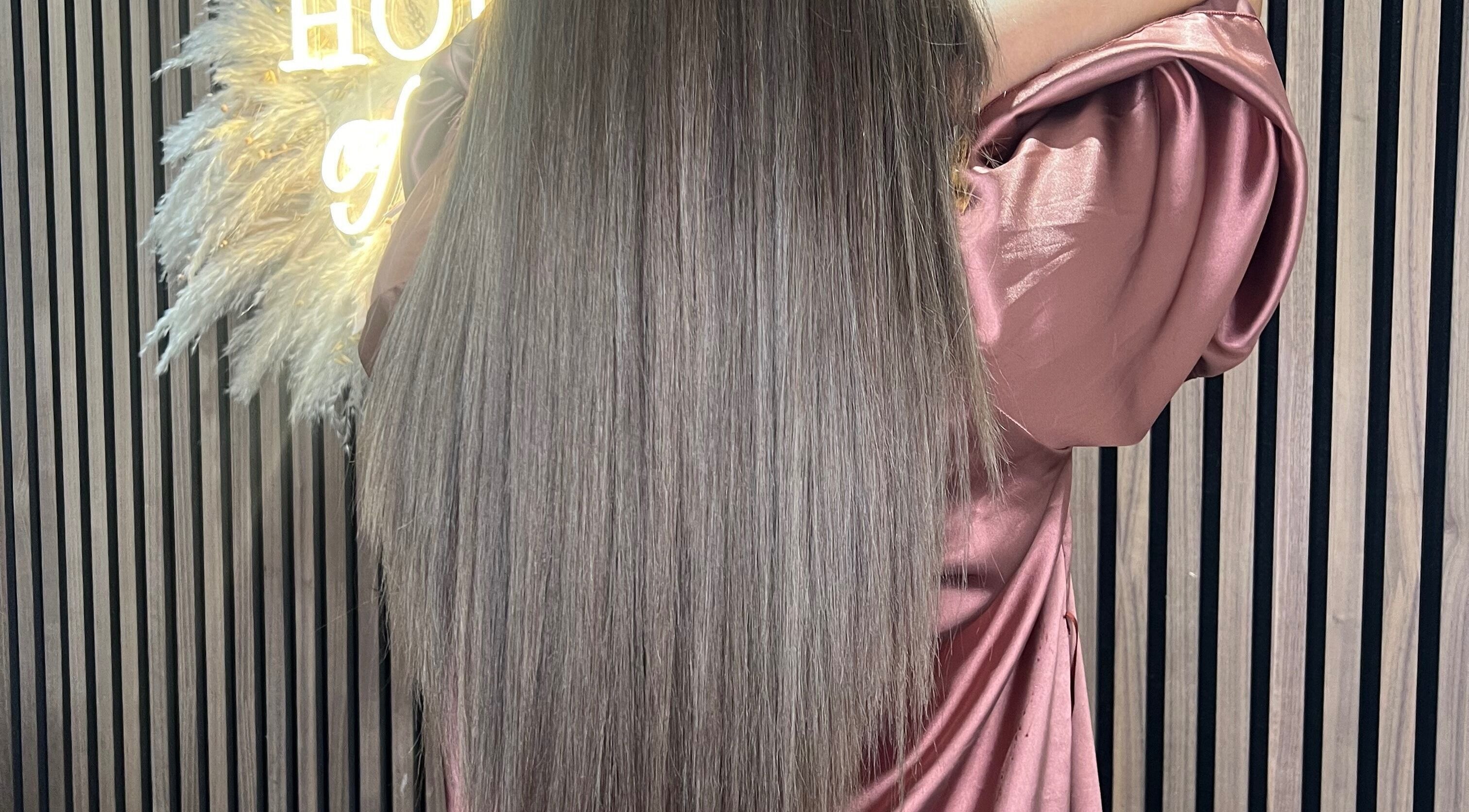 Glossy long hair at House of L.A @ Jays escape, Stanstead Abbotts, England, GB, showcasing salon elegance.