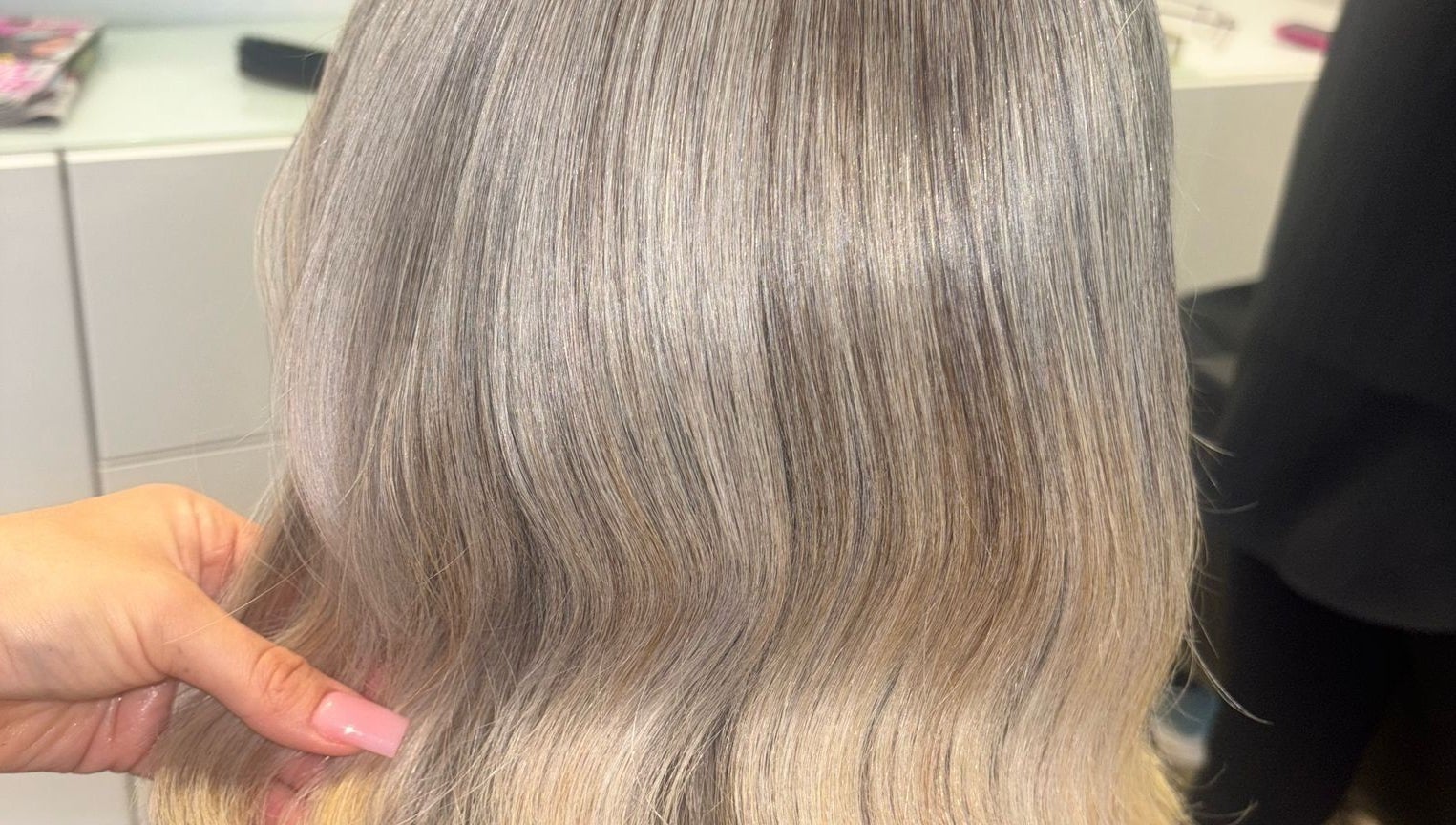 Silky blonde hair treatment at Colour Palette, County Meath, County Meath, IE, showcasing smooth, glossy finish.