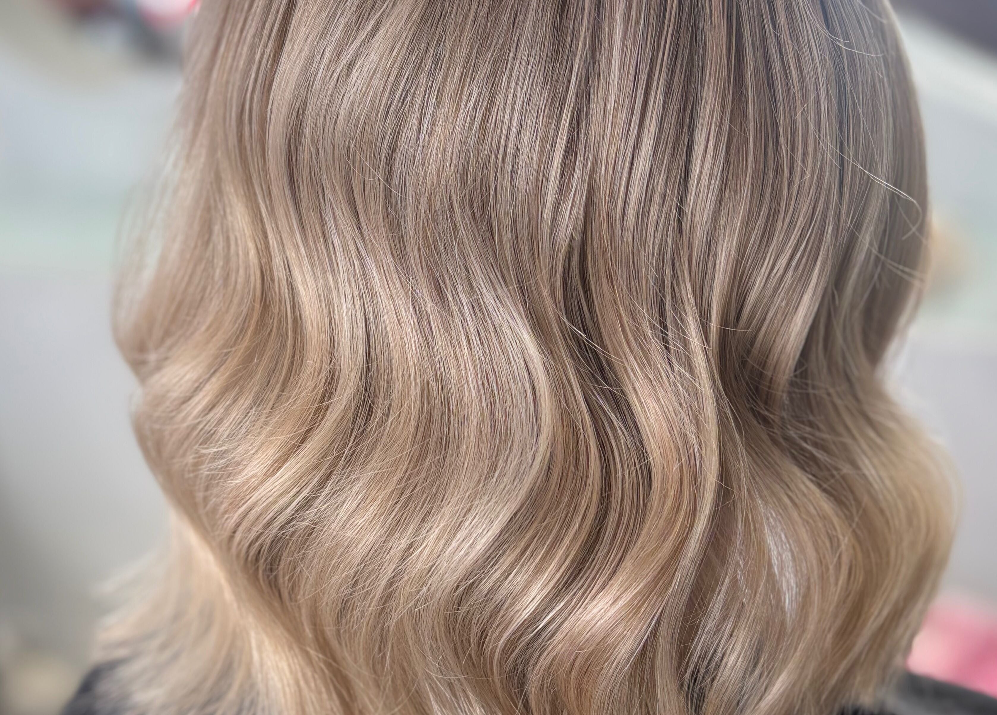Elegant blonde waves styled at Colour Palette, County Meath, County Meath, IE.