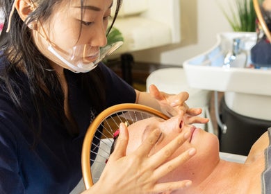 Relaxing facial treatment at Nova Head Spa: Boerne in Boerne, Texas, US. Experience rejuvenating spa services.