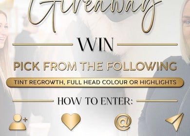 Hair by Rach in Wigston, England, GB hosts stylish giveaway for hair color and highlights services.