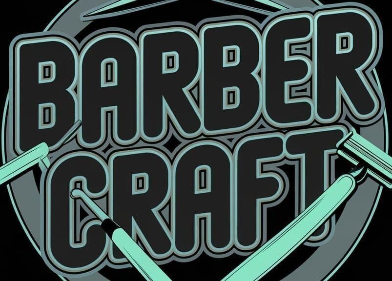 Logo Barber Craft GH cu stilou și brici, Gura Humorului, Județul Suceava, RO.