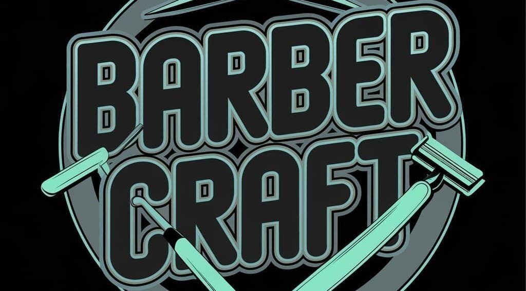 Logo Barber Craft GH cu stilou și brici, Gura Humorului, Județul Suceava, RO.