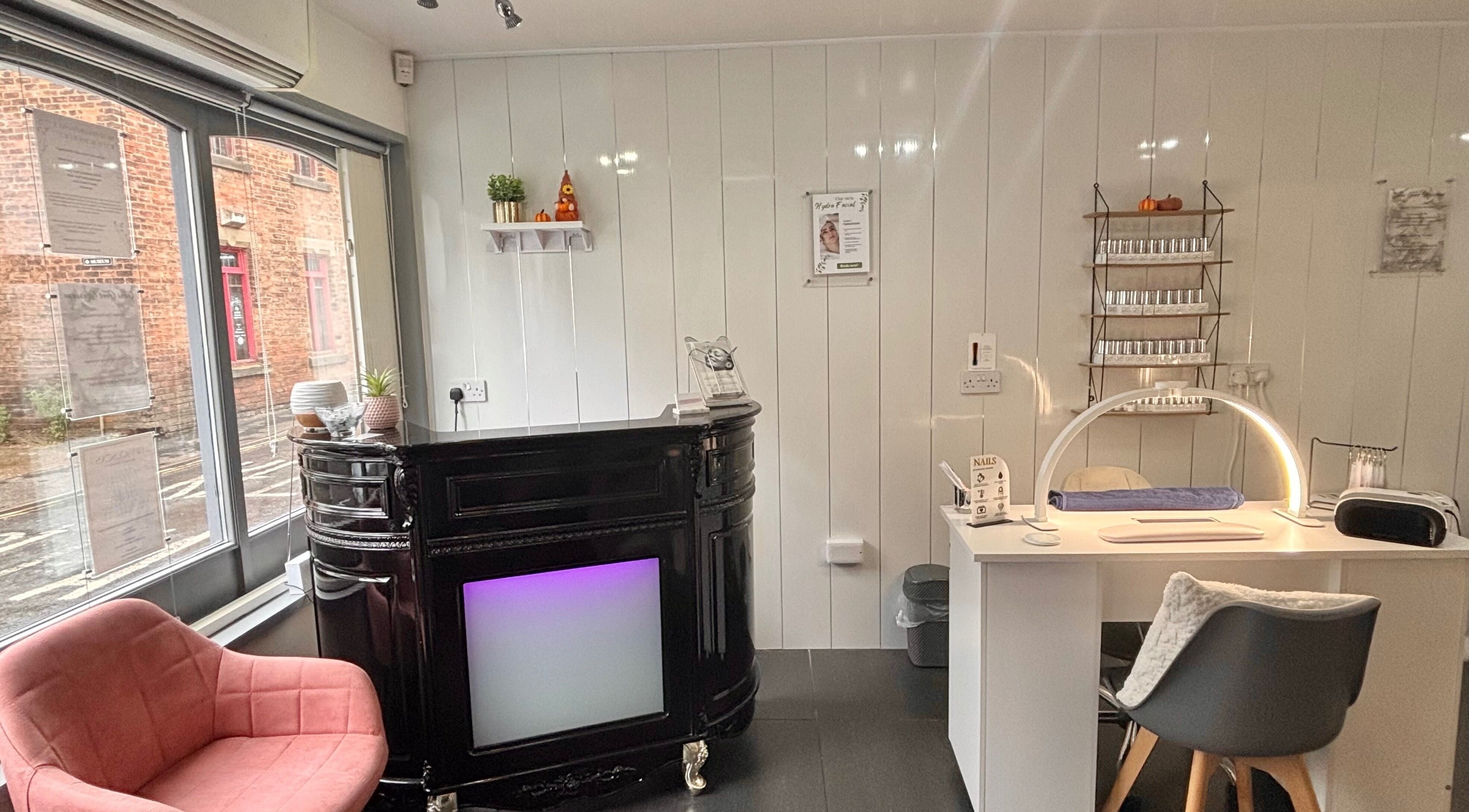 Stylish reception at Francesca's Beauty Therapy in Hedon, England, GB showcasing elegance and comfort.