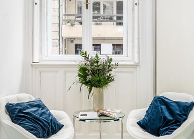 Elegáns váró Anna Harangvölgyi Beauty and Longevity Institute Downtown-ban, Budapest, Magyar, HU.