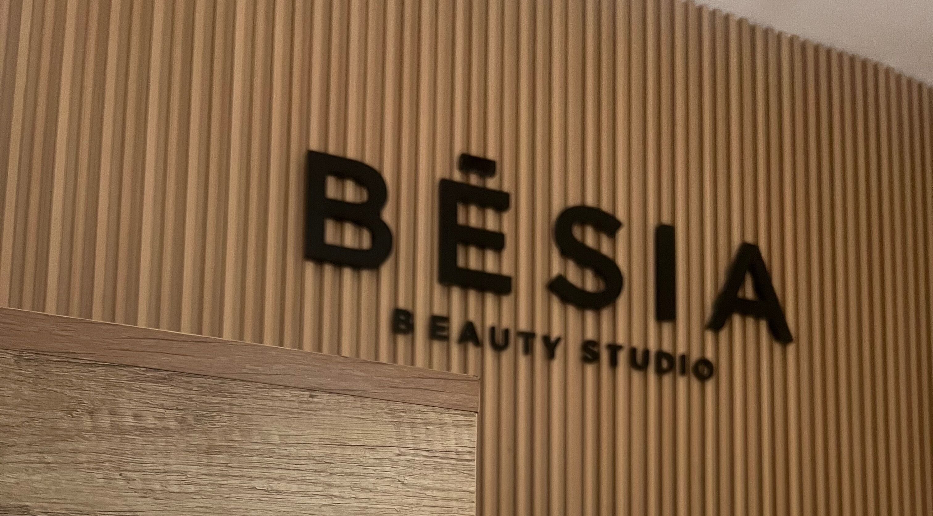 Stylish wall branding at Bēsia Beauty Studio located in Cantonments, Accra, Greater Accra Region, GH.