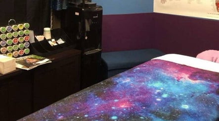 Cozy therapy room with galaxy theme at Truly Gifted Therapy in Washington, DC, US.