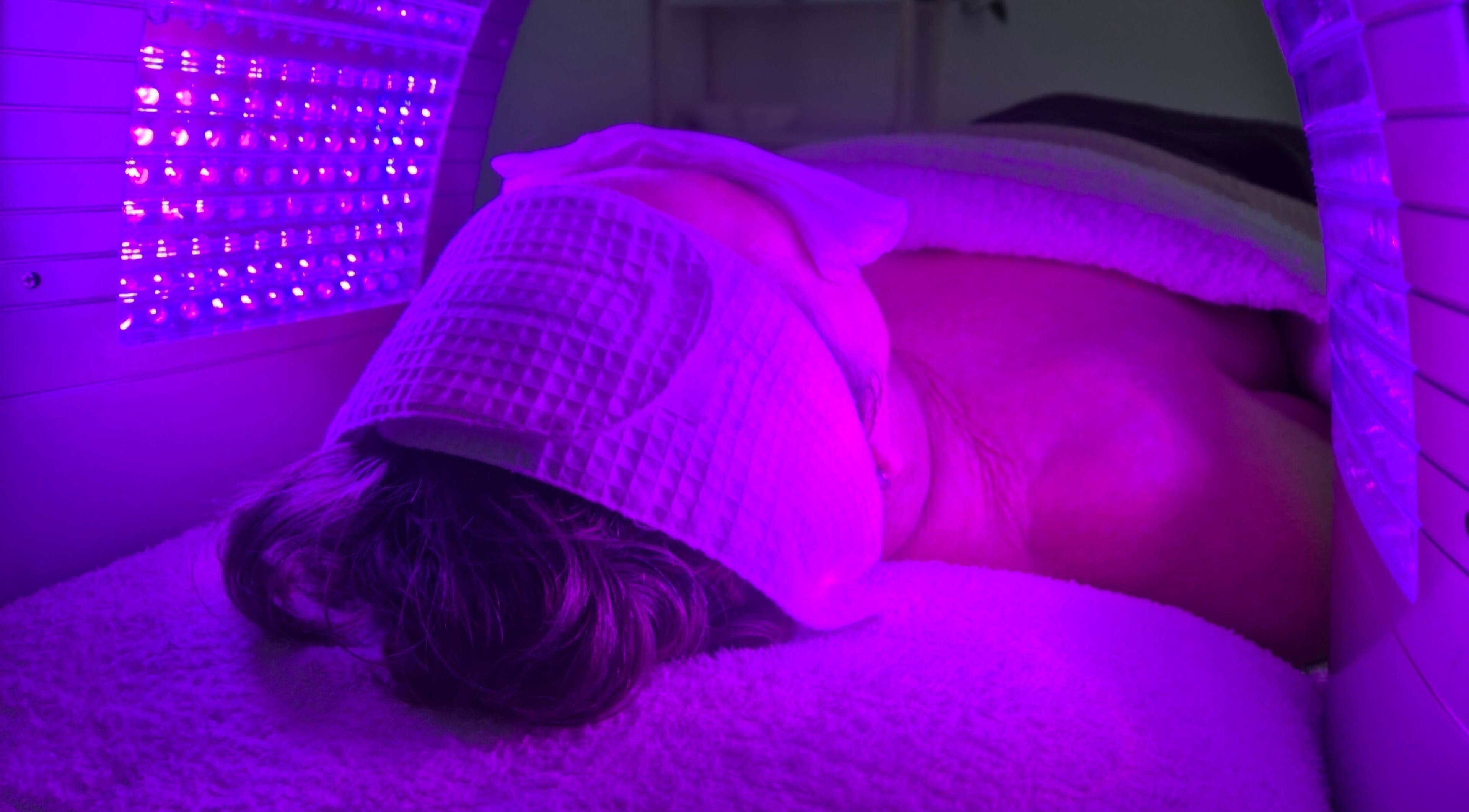 Rejuvenating LED light therapy at Iluka Skin, Maroochydore, Queensland, AU, enhancing skin vitality.