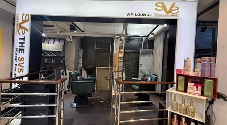 VIP Lounge at Super Visual Salon- Davao Branch, Davao City, PH featuring premium styling chairs and products.