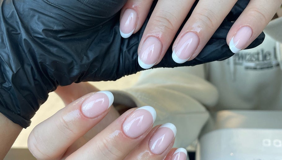 French manicure at Nails by Charlotte Goulding, North Shields, England, GB. Expert nail service.