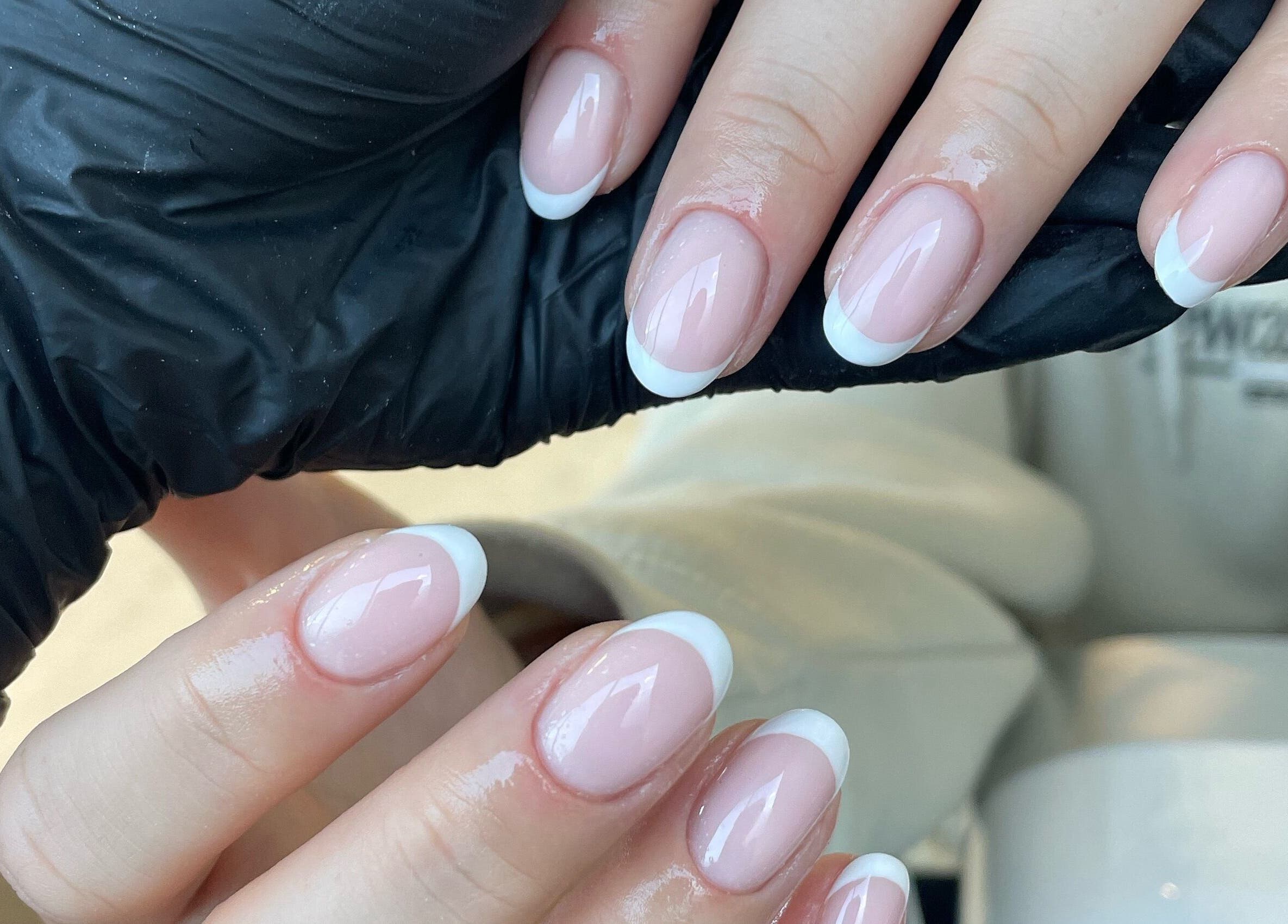 French manicure at Nails by Charlotte Goulding, North Shields, England, GB. Expert nail service.