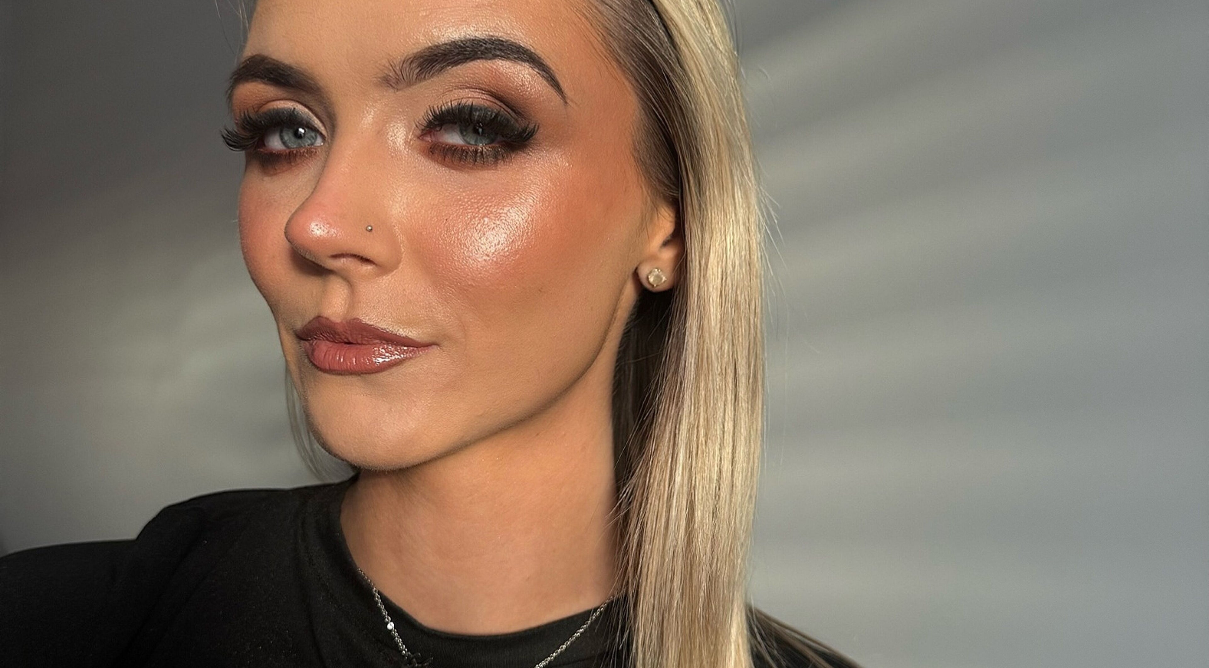 Close-up of a woman with elegant makeup at LuminousGlowStudio, Clane, County Kildare, IE.