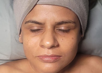 Relaxing facial at Luxe Wellness Spa, Sugar Land, Texas, US, showcasing a serene skincare experience.