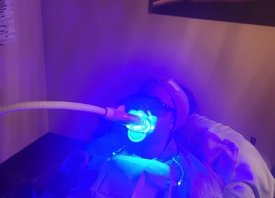 LED facial treatment at Luxe Wellness Spa in Sugar Land, Texas, US for rejuvenated skin.