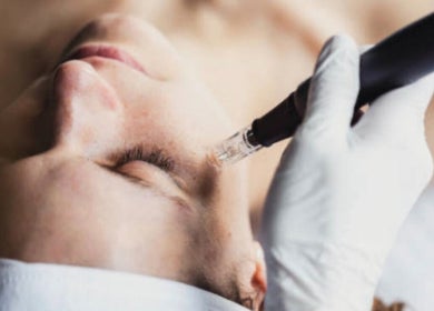 Professional facial treatment at Beaute Lounge MediSpa, Merthyr Tydfil, Wales, GB.