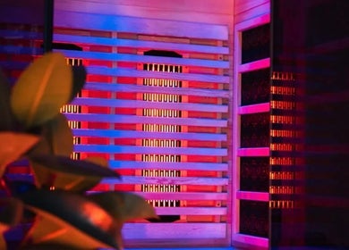 Infrared sauna at Body Therapy Studio in Melbourne, Victoria, AU radiates tranquil warmth and relaxation.