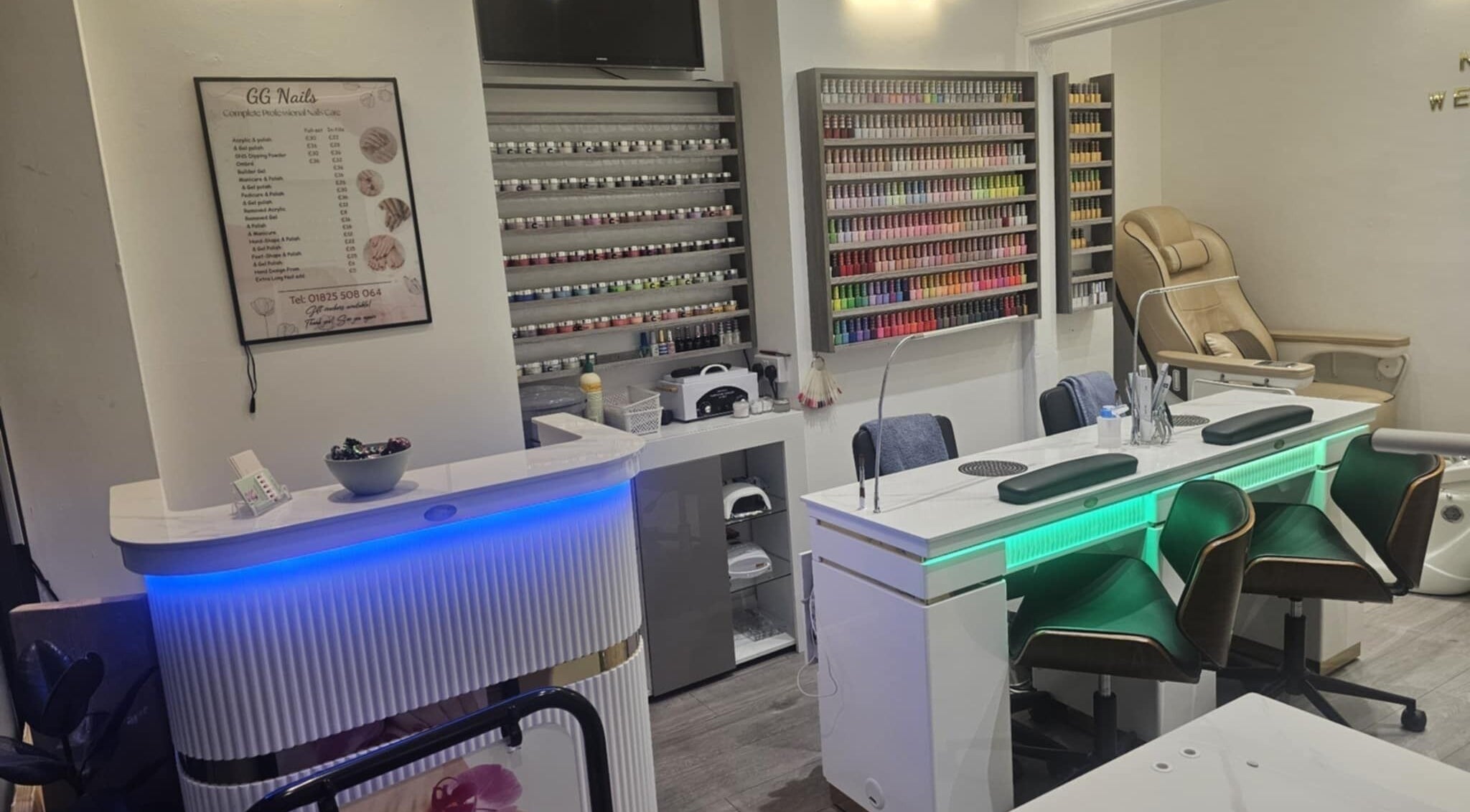 Gg Nails Rottingdean interior showcasing modern nail bar in Brighton And Hove, England, GB.