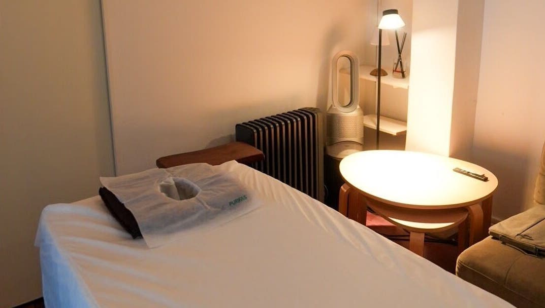 Comfortable spa room with massage table at Kazspace in Melbourne, Victoria, AU, perfect for relaxation.