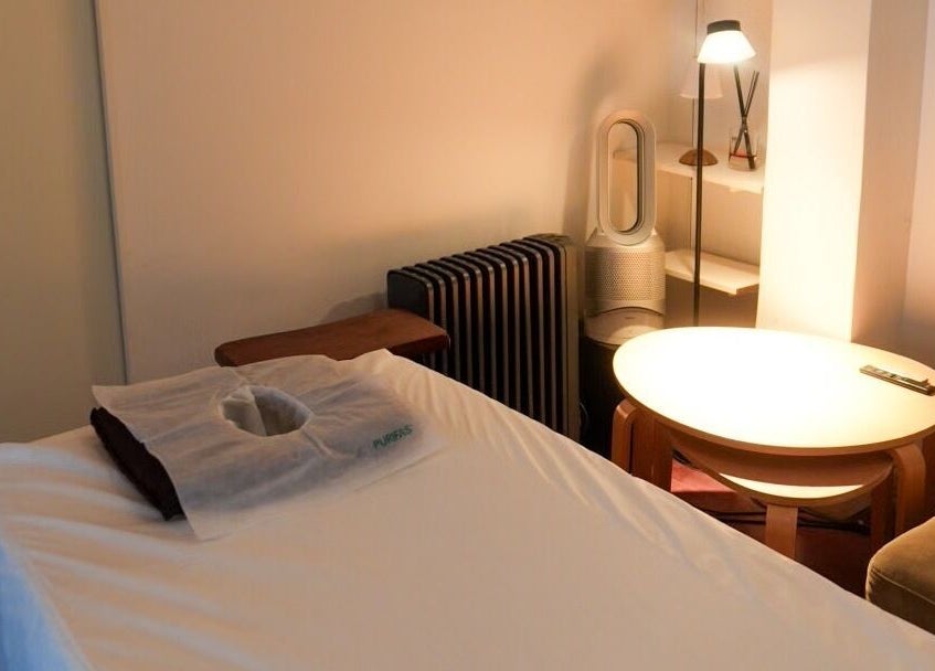 Comfortable spa room with massage table at Kazspace in Melbourne, Victoria, AU, perfect for relaxation.