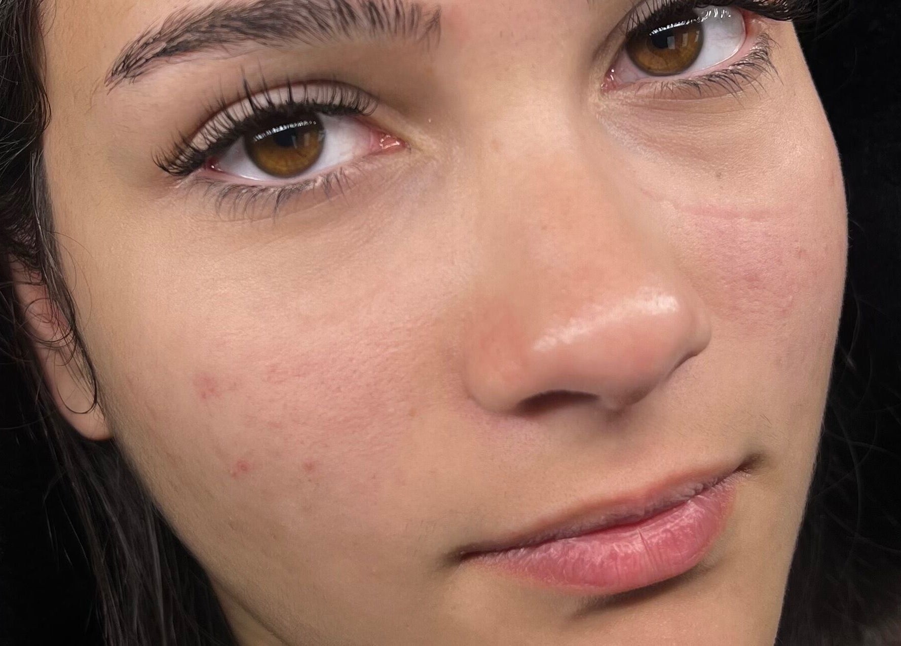 Detailed close-up of a woman’s face showcasing natural beauty at Belle B Luxe studio, Roodepoort, Gauteng, ZA.