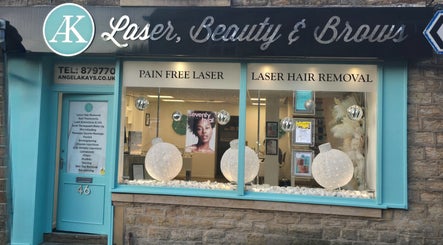 Front view of AK Laser Beauty & Brows in Accrington, England, showcasing its modern design and services.
