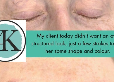 Natural brow styling at AKBrows - Richmond, featuring precise strokes in Richmond, England, GB.