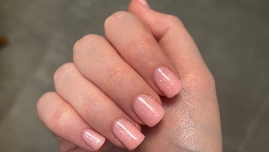 Blush pink manicure at Beauty By Eliza Grace, Broseley, England, GB showcasing elegant nail care.