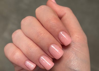 Blush pink manicure at Beauty By Eliza Grace, Broseley, England, GB showcasing elegant nail care.