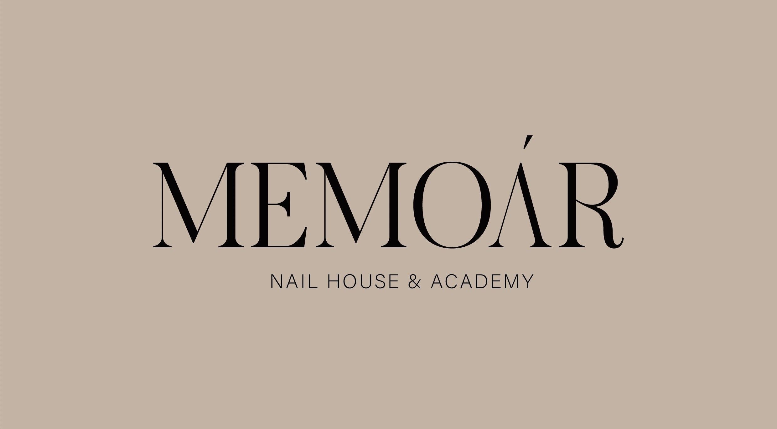 Elegant logo of MEMOÁR Nail House & Academy located in Sofia, Sofia City Province, BG.